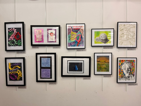 Wisconsin Heights student art display, Grades K thru 12.