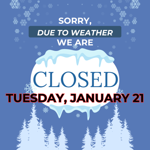 Library closed Tuesday, January 21